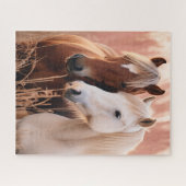Puzzle Deux beaux chevaux dans la nature (Horizontal)