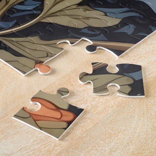 Puzzle Deux Beaux Pickadee Noirs (Côté)