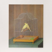 Puzzle Deux Canaries en cage (par Antonio Donghi) (Vertical)