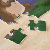 Puzzle Deux castors amoureux (Côté)