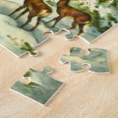 Puzzle Deux cerfs dans la neige (Côté)