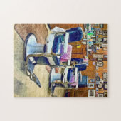 Puzzle Deux Chaises En Barbier Avec Capuchons En Barbre R (Horizontal)