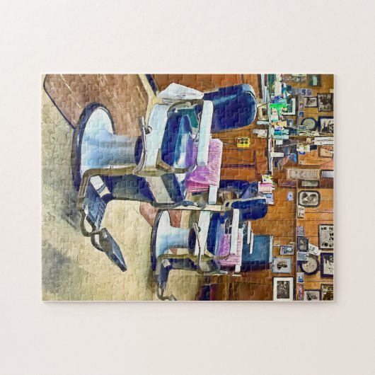 Puzzle Deux Chaises En Barbier Avec Capuchons En Barbre R (Horizontal)