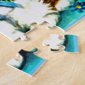 Puzzle deux chatons et beaucoup de fleurs (Côté)