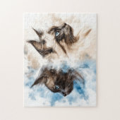 Puzzle Deux chats aquarelle (Vertical)
