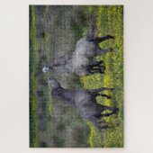 Puzzle Deux chevaux ruent et jouent (Vertical)