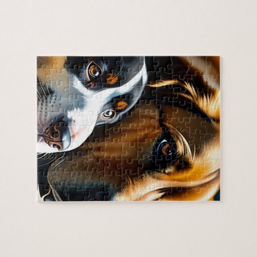 Puzzle Deux chiens mignons (Horizontal)