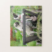 Puzzle Deux chiens par chiot carlin et Boston Terrier dan (Vertical)