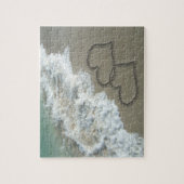 Puzzle Deux Coeurs de sable sur la plage (Vertical)
