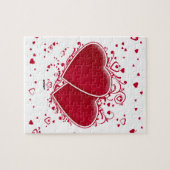Puzzle Deux Coeurs rouges pour la Saint-Valentin (Horizontal)
