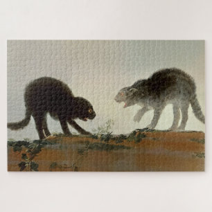 Puzzle "Deux combats de Cats" par Francisco Goya