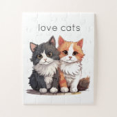 Puzzle Deux Cute Kittens Love Cats (Vertical)