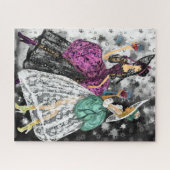 Puzzle Deux dames en noir et blanc dentelle robe mode (Horizontal)