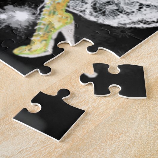 Puzzle Deux dames en noir et blanc dentelle robe mode (Côté)