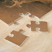 Puzzle Deux dragons en nuages vintages (Côté)
