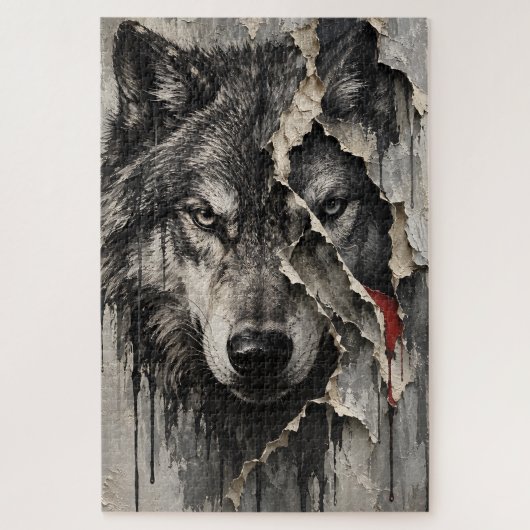 Puzzle Deux Faces du Même Loup (Vertical)