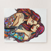 Puzzle Deux femmes amoureuses | Style Carrelage mosaïque (Horizontal)