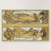 Puzzle Deux femmes debout par Alphonse Mucha (Horizontal)