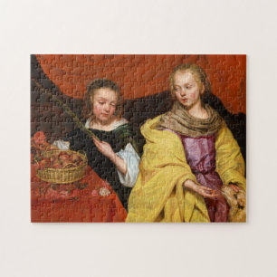 Puzzle Deux filles comme Saint Agnes et Saint Dorothea