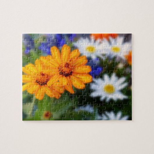 Puzzle Deux fleurs orange florales (Horizontal)