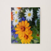 Puzzle Deux fleurs orange florales (Vertical)