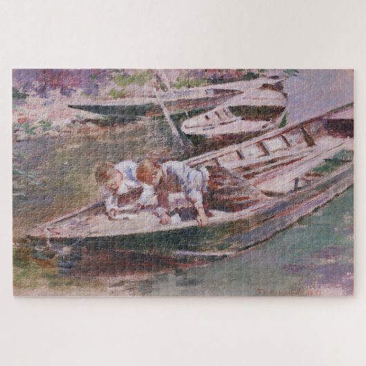 Puzzle Deux garçons en bateau (par Theodore Robinson) (Horizontal)