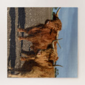 Puzzle Deux Grosses Vaches Brown, (Horizontal)