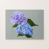 Puzzle Deux Hydrangea Lavender et Blue (Horizontal)