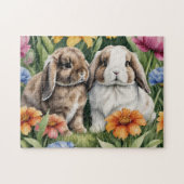 Puzzle Deux lapins de lapin de lapin de petite lop (Horizontal)