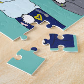 Puzzle Deux lapins et un chaton (Côté)