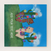 Puzzle Deux llamas mignonnes (Horizontal)