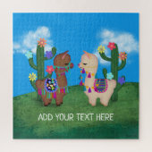Puzzle Deux llamas mignonnes (Vertical)