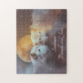 Puzzle Deux loups avec des noms personnalisés (Vertical)