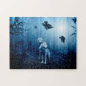 Puzzle Deux loups blancs dans la forêt (Horizontal)