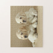 Puzzle Deux Marionnettes Golden Labrador (Vertical)