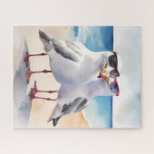 Puzzle Deux Mignons Mouettes En Amour (Horizontal)