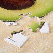 Puzzle Deux moitiés d'un avocat, sur blanc (Côté)