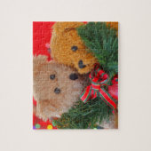 Puzzle Deux nounours avec verdure et arc (Vertical)