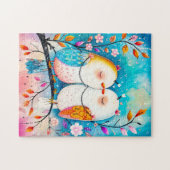 Puzzle Deux oiseaux en amour sur une branche (Horizontal)