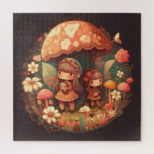 Puzzle Deux petites filles adorables elfes (Vertical)