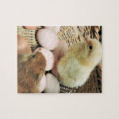 Puzzle Deux poulets dans un panier d'oeufs (Horizontal)