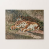 Puzzle Deux Tigres Couchés | Rosa Bonheur (Horizontal)