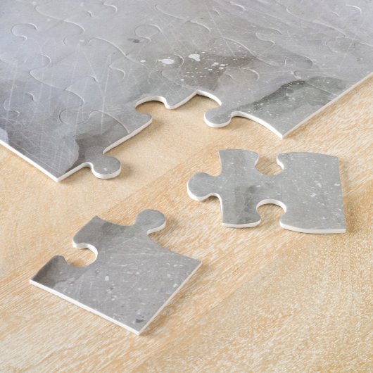 Puzzle Deux vaches blanches sur l'effet d'aquarelle (Côté)