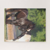 Puzzle Deux Vannières tziganes noires et blanches (Horizontal)