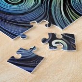 Puzzle Deux visages de chat contrastés avec des tourbillo (Côté)
