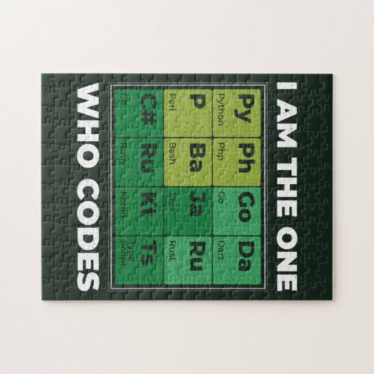 Puzzle Developer Periodic Table Funny (Horizontal)