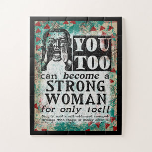 Puzzle Devenez Une Femme Forte - Drôle Annonce Vintage