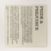 Puzzle Devis de livre personnalisable Jane Austen (Horizontal)