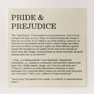 Puzzle Devis de livre personnalisable Jane Austen