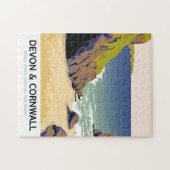 Puzzle Devon & Cornwall "go by rail" Voyage de style vint (Horizontal)